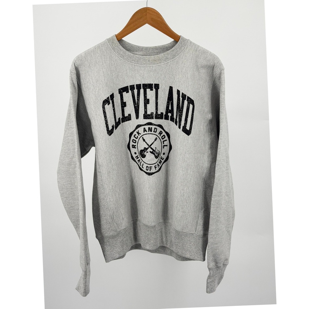 Champion Reverse Weave Sweatshirt Small Cleveland Rock Hall Gray NWT